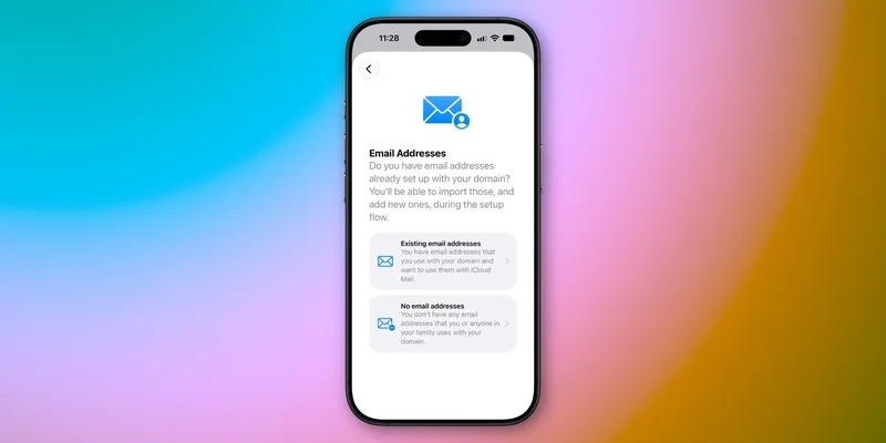 iCloud+ 自定义邮箱地址设置界面