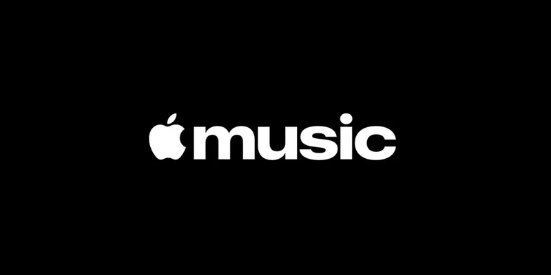 疑似 Apple Music 新 Logo:黑底白色全小写粗体 music 字样