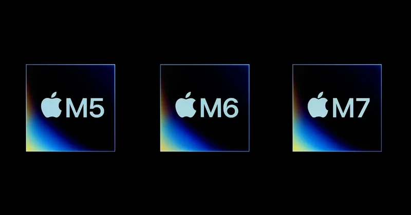 M 系列芯片世代示意(M5 / M6 / M7)