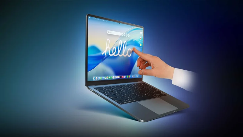 触控屏 MacBook 概念渲染图,并非苹果官方产品图