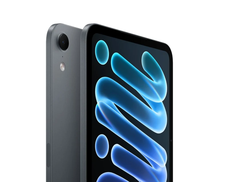 午夜色 iPad mini 的正面屏幕与背面外观